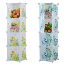 4 Doors DIY Plastic Storage Wardrobe Cabinets for Home (ZH0024)